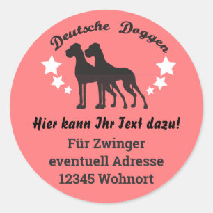 Adesivo Deutsche Doggen Sticker Alemão