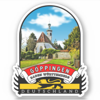 Adesivo Deutschland Göppingen Vintage souvenir