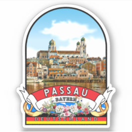 Adesivo Deutschland Passau Vintage souvenir