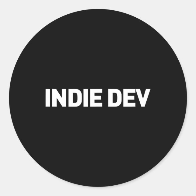 Adesivo Dev - Desenvolvedor de Jogos Indie (Frente)
