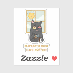 Adesivo Deve Ter Um Coffee Unhinginging Cat Clanando Java