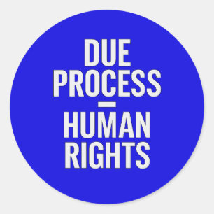 Adesivo Devido Processo = Direitos Humanos - Contra ICE