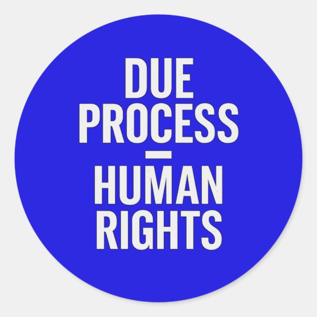 Adesivo Devido Processo = Direitos Humanos - Contra ICE (Frente)