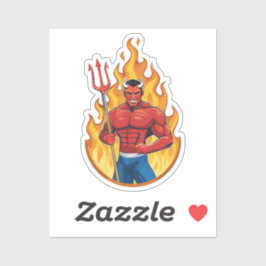 Adesivo Devil with trident