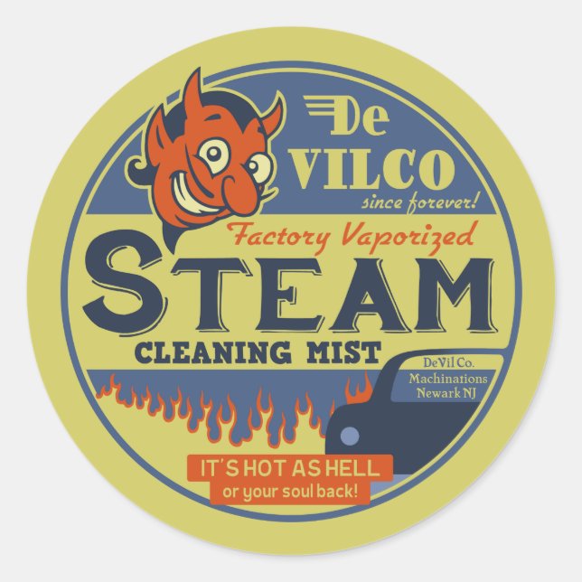 Adesivo DeVilco Steam Cleaner (Frente)