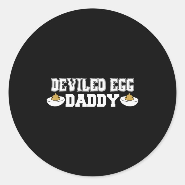 Adesivo Deviled Egg Daddy - Funny Thanksgiving Deviled Egg (Frente)