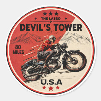 Adesivo Devil's Tower Road - a viagem de moto laço