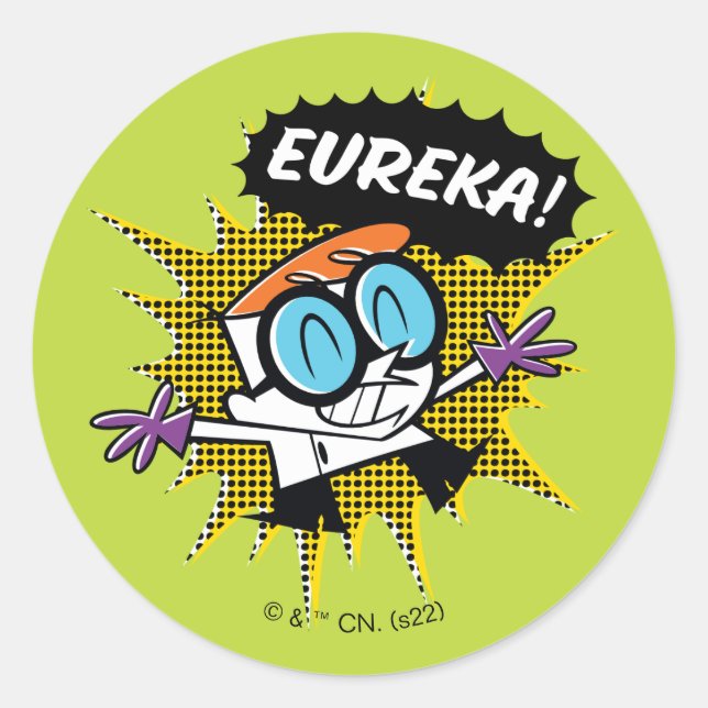 Adesivo Dexter "Eureka!" Halftone Callout Graphic (Frente)