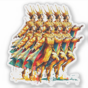 Adesivo Dez Lordes a saltar Doze dias de Natal