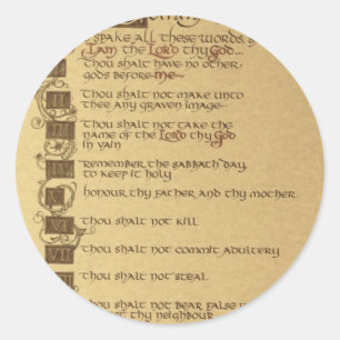 Adesivo dez mandamentos