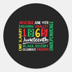 Adesivo Dezembro 1865 Liberdade África 19 de junho Homens