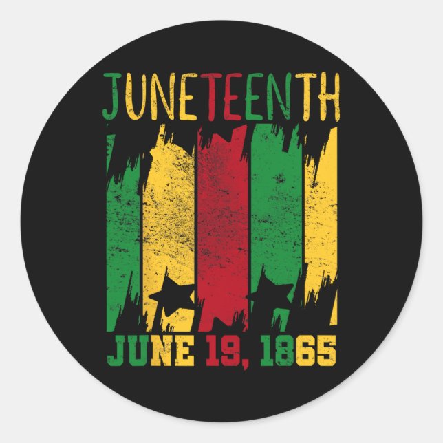 Adesivo Dezembro 19 de junho de 1865 Dia da Liberdade (Frente)