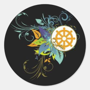 Adesivo Dharma Wheel Floral