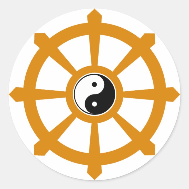 Adesivo Dharma Wheel Yin Yang (Frente)