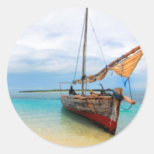 Adesivo Dhow tradicional, Zanzibar, Tanzânia