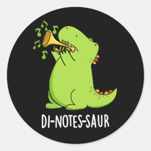 Adesivo Di-notes-saur Piada de Dinossauro Divertida Fundo 