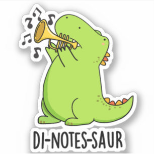 Adesivo Di-notes-saur Piada Divertida de Dinossauro