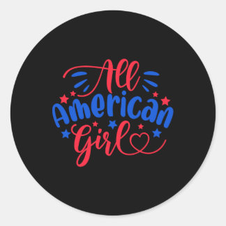 Adesivo Dia 4 de julho Dia da Independência de Meninas Ame