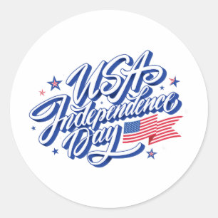 Adesivo Dia 4 de julho Independência Estados Unidos Bandei