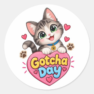 Adesivo Dia Adorável de Gotcha para Gato