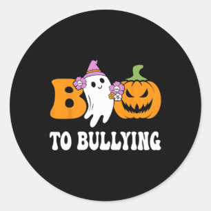 Adesivo Dia Boo à Consciência Fantasma Pumpkin Laranja