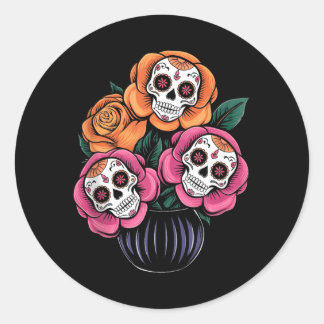 Adesivo Dia Da Agência Governamental Floral Gótico Escuro