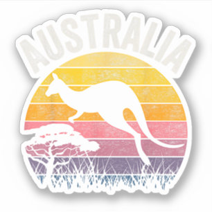 Adesivo Dia da Austrália Humorístico Canguru Australiano V