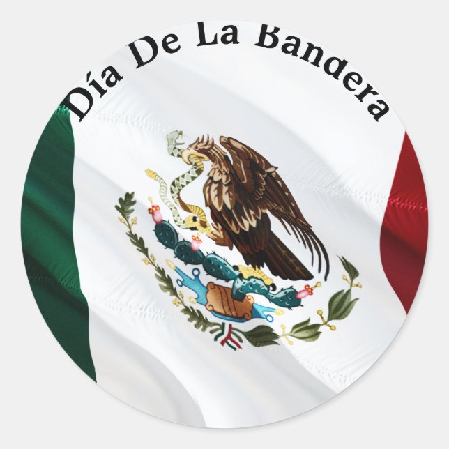 Adesivo Dia da Bandera (Bandeira do México) (Frente)