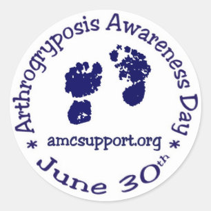 Adesivo Dia da consciência de Arthrogryposis * o 30 de