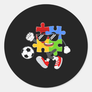 Adesivo Dia da Consciência do Autismo de Futebol de quebra