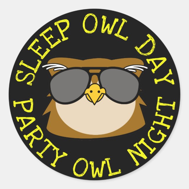 Adesivo Dia da Coruja do Sono (Frente)