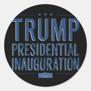Adesivo Dia da Inauguração 2025 - Donald Trump 47.º Presid