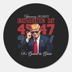 Adesivo Dia da Inauguração 2025 Presidente Donald Trump Me