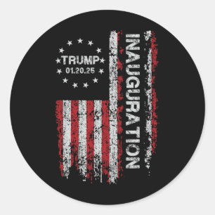 Adesivo Dia da Inauguração de Trump 2025 Presidente Memabi