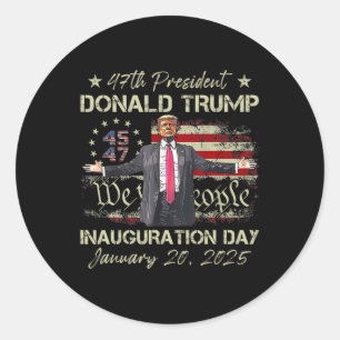 Adesivo Dia da Inauguração do 47.º Presidente Donald Trump