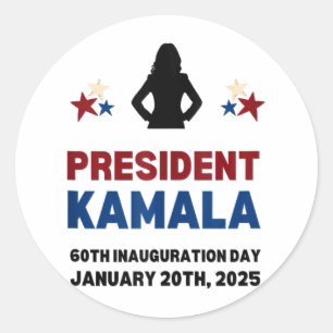 Adesivo Dia da Inauguração do legal Presidente Kamala Harr