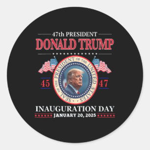 Adesivo Dia da Inauguração do Presidente Donald Trump 2025