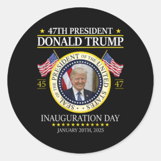 Adesivo Dia da Inauguração do Presidente Donald Trump 2025