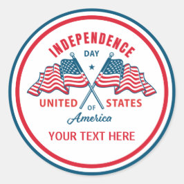 Adesivo Dia da Independência 4 de julho Bandeira Americana