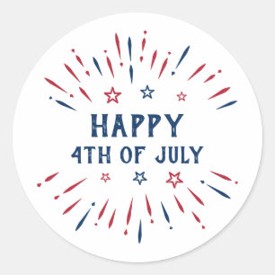 Adesivo Dia da Independência 4 de julho Patriótico America