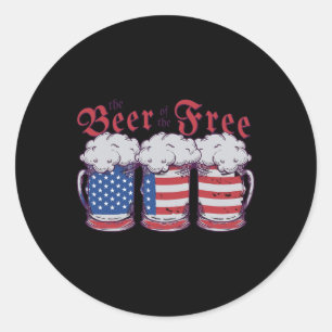 Adesivo Dia da Independência Americana 4 de julho Cerveja 