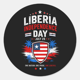 Adesivo Dia da Independência da Libéria 26 de Julho Bandei