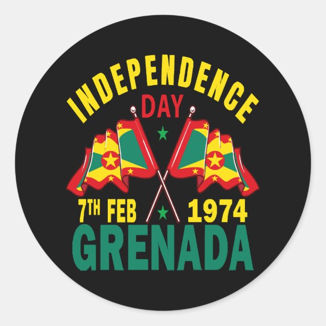 Adesivo Dia da Independência de Granada (Frente)