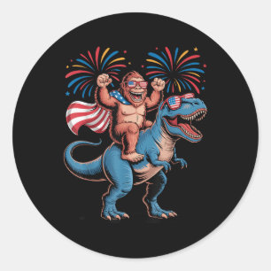 Adesivo Dia da Independência do Dinossauro Andando de Pé G