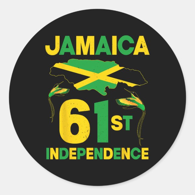 Adesivo Dia da Independência Jamaica Desde 1962 Doutor Bir (Frente)