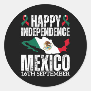 Adesivo Dia da Independência Mexicana, 16 de setembro, Méx