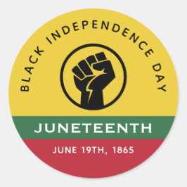 Adesivo Dia da Independência Negra Juneteenth 1865 Texto C