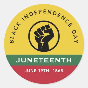 Adesivo Dia da Independência Negra Juneteenth 1865 Texto C
