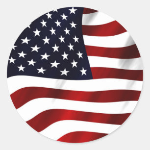 Adesivo Dia da Independência Patriótica da Bandeira Amer
