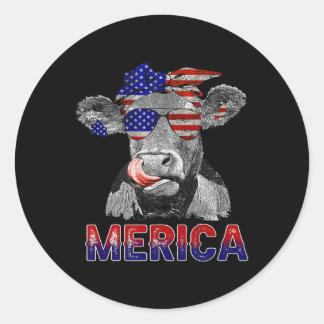 Adesivo Dia da Independência Vaca Merica 4º Dia Das Vacas